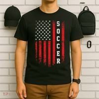 USA Soccer Fan American Flag T-Shirt thumb 6