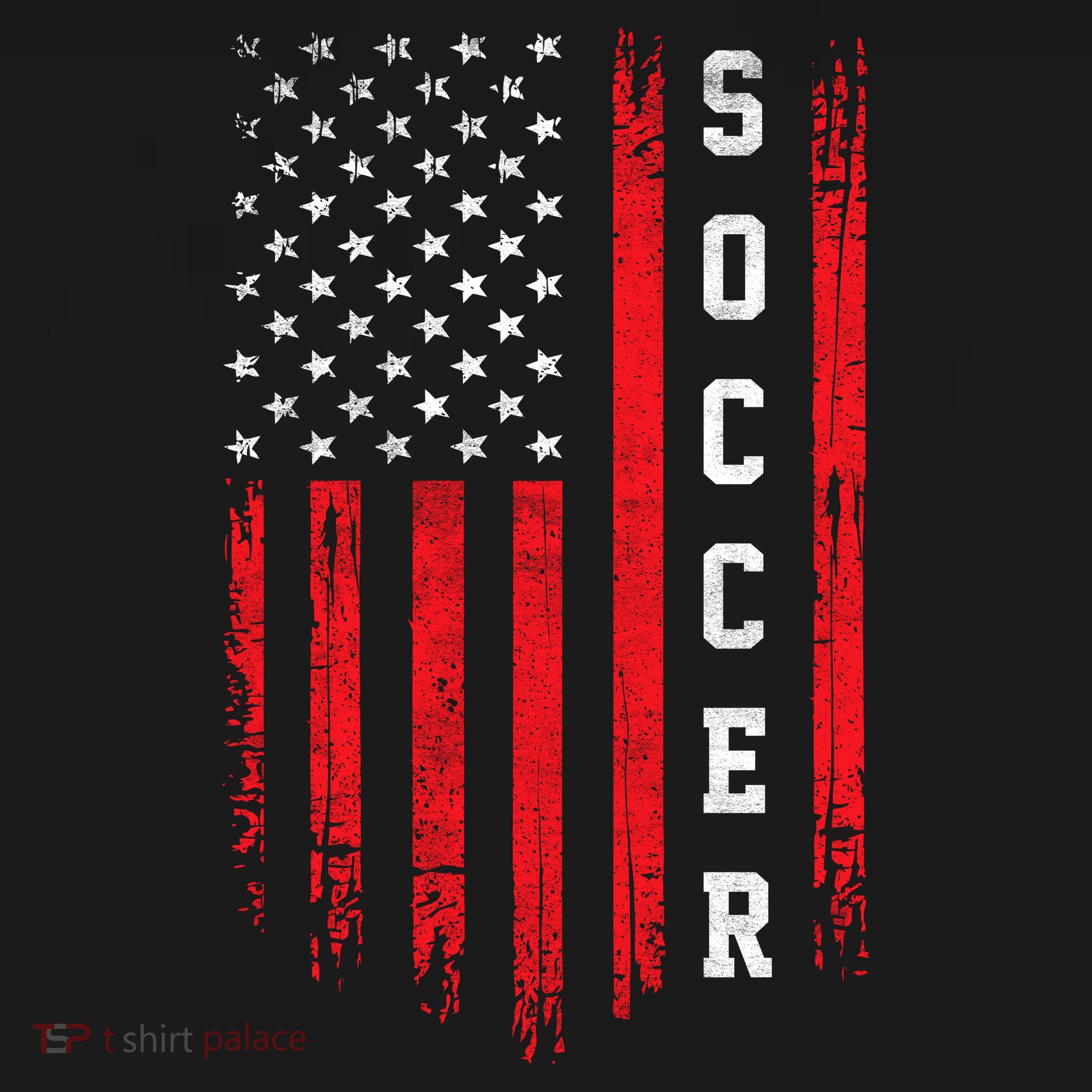 USA Soccer Fan American Flag T-Shirt