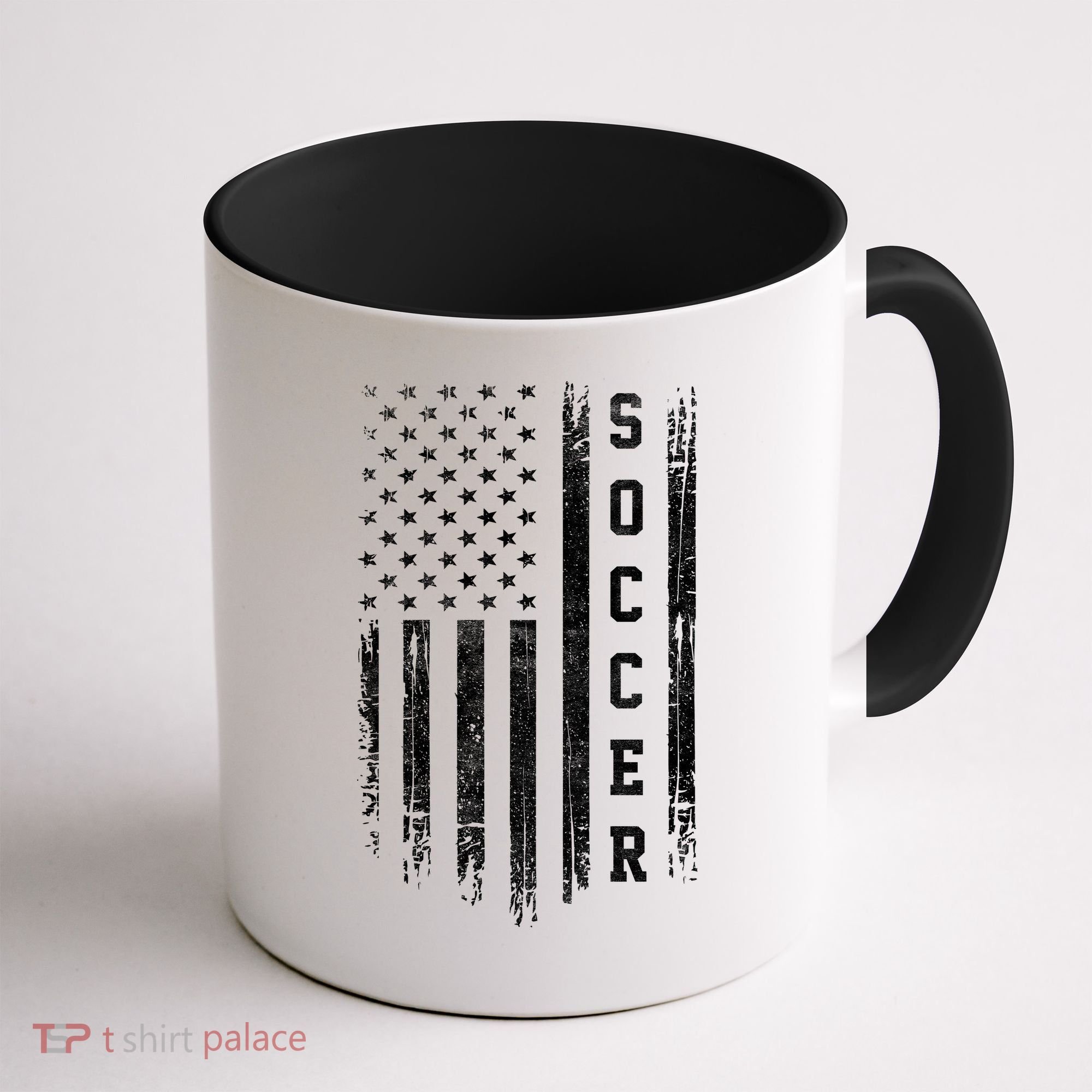 USA Soccer Fan American Flag Coffee Mug