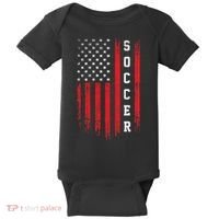 USA Soccer Fan American Flag Baby Bodysuit thumb 0