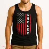 USA Soccer Fan American Flag Tank Top thumb 3