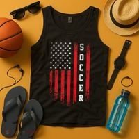 USA Soccer Fan American Flag Tank Top thumb 4