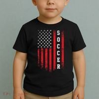 USA Soccer Fan American Flag Toddler T-Shirt thumb 2