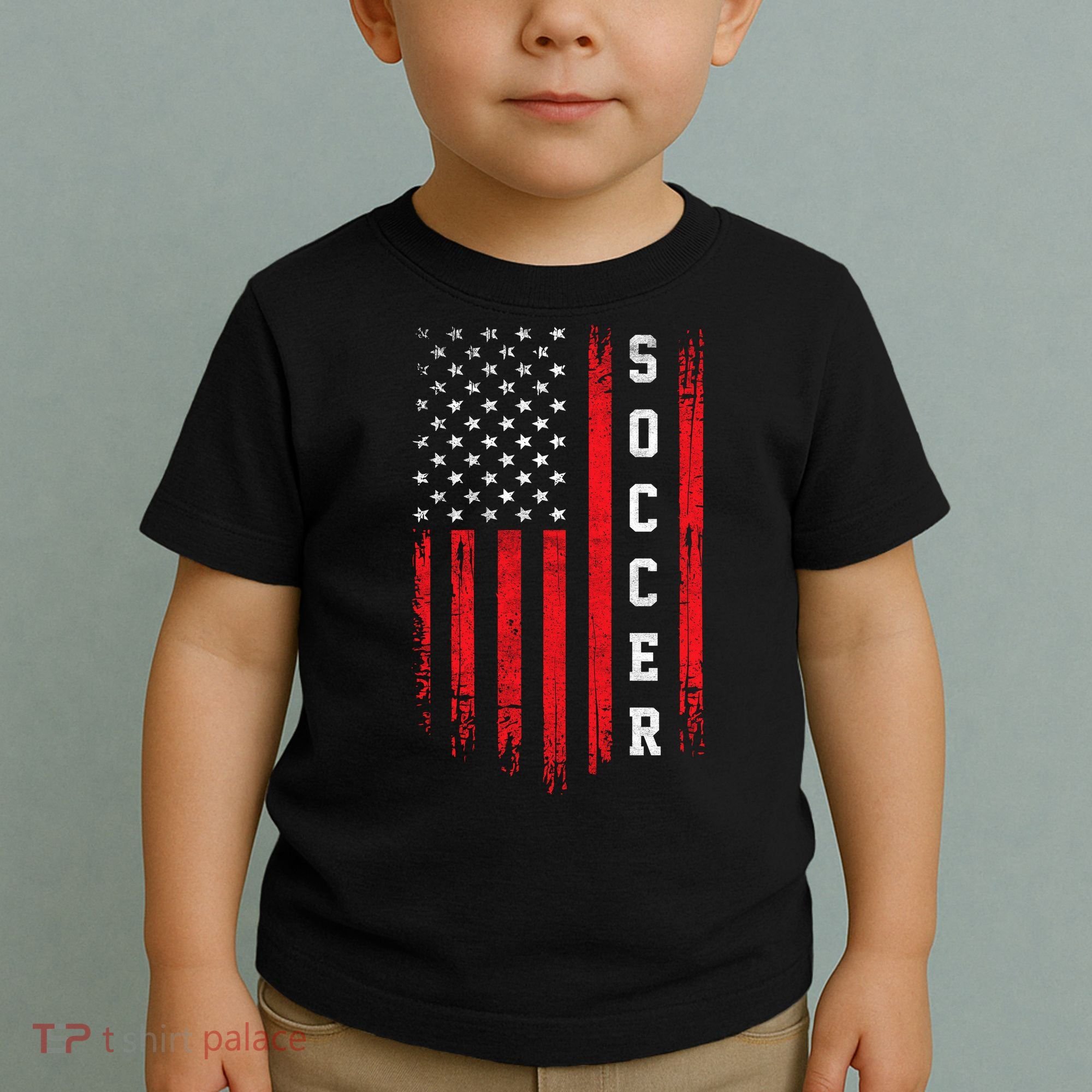 USA Soccer Fan American Flag Toddler T-Shirt