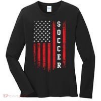 USA Soccer Fan American Flag Women's Long Sleeve Shirt thumb 0