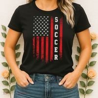 USA Soccer Fan American Flag Women's T-Shirt thumb 2
