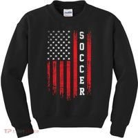 USA Soccer Fan American Flag Kids Sweatshirt thumb 0