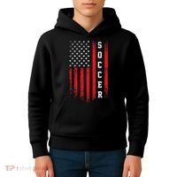 USA Soccer Fan American Flag Kids Hoodie thumb 4