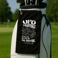 UFO Sightings Funny Golf Towel thumb 2