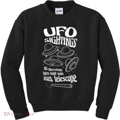 UFO Sightings Funny Kids Sweatshirt