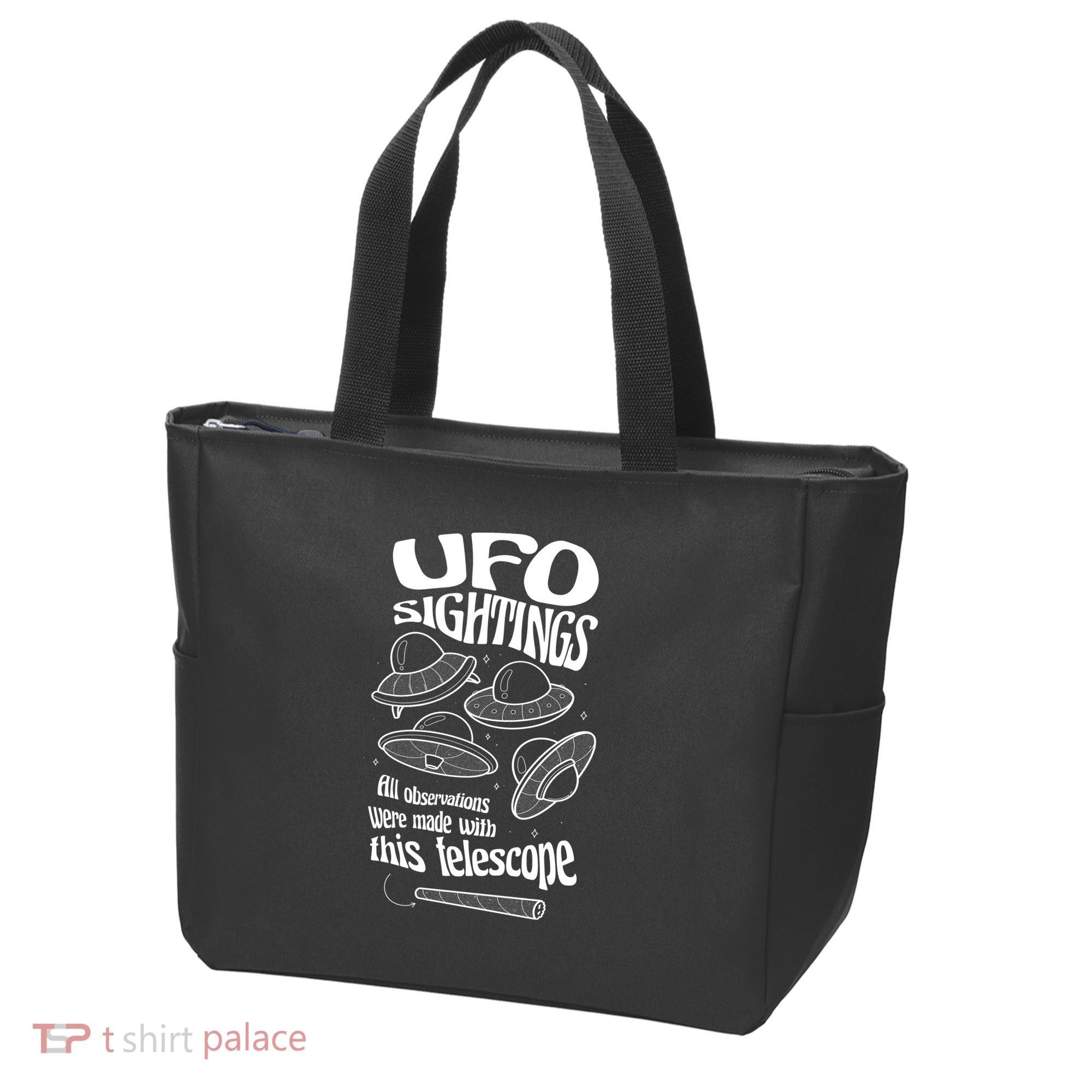 UFO Sightings Funny Tote Bag