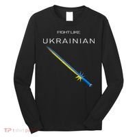 Ukrainian Sword Fight Like Ukrainian Fight Like Ukraine Long Sleeve Shirt thumb 0