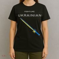 Ukrainian Sword Fight Like Ukrainian Fight Like Ukraine T-Shirt thumb 4