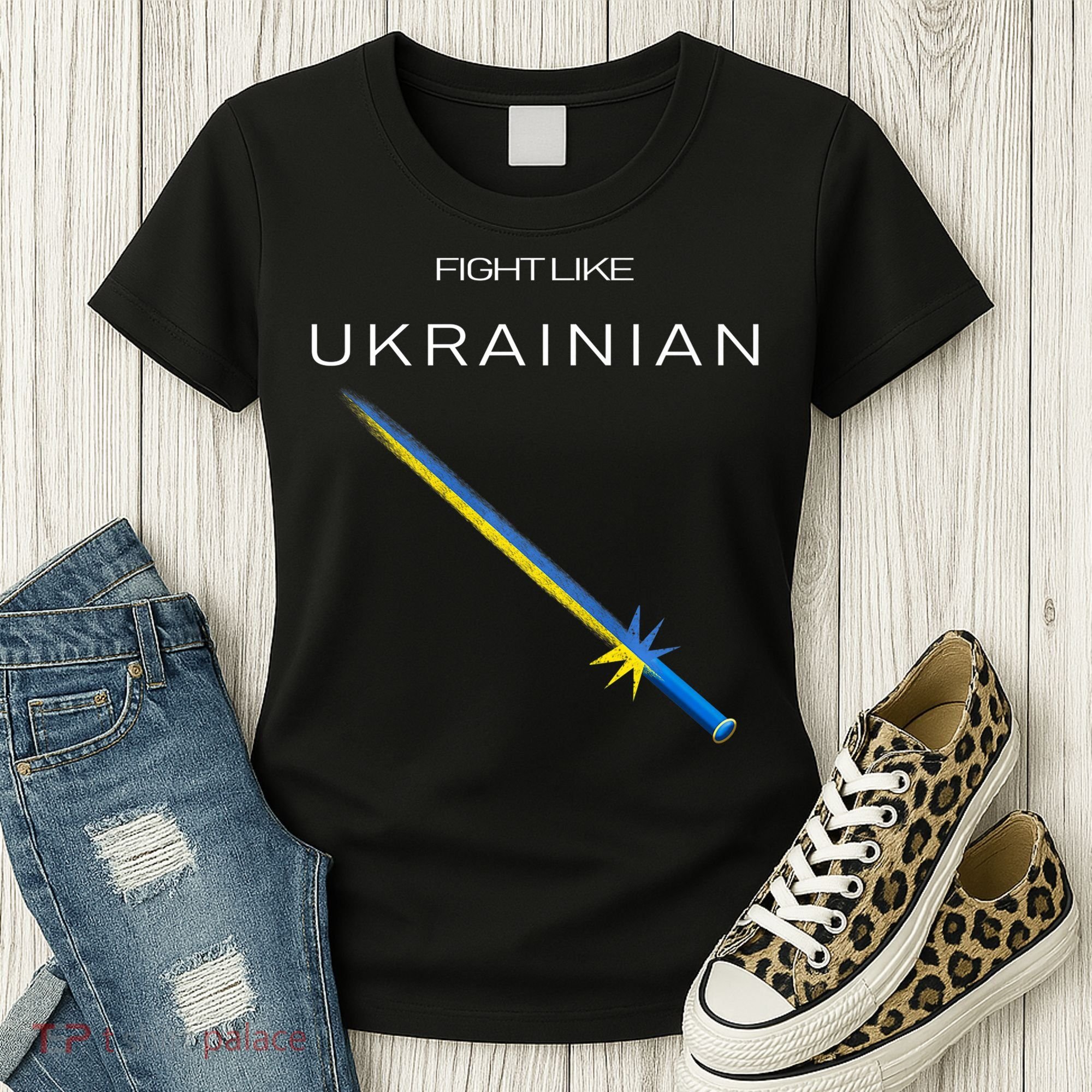 Ukrainian Sword Fight Like Ukrainian Fight Like Ukraine Women's T-Shirt