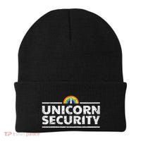 Unicorn Security Funny Cute Police Halloween Costume Beanie thumb 0