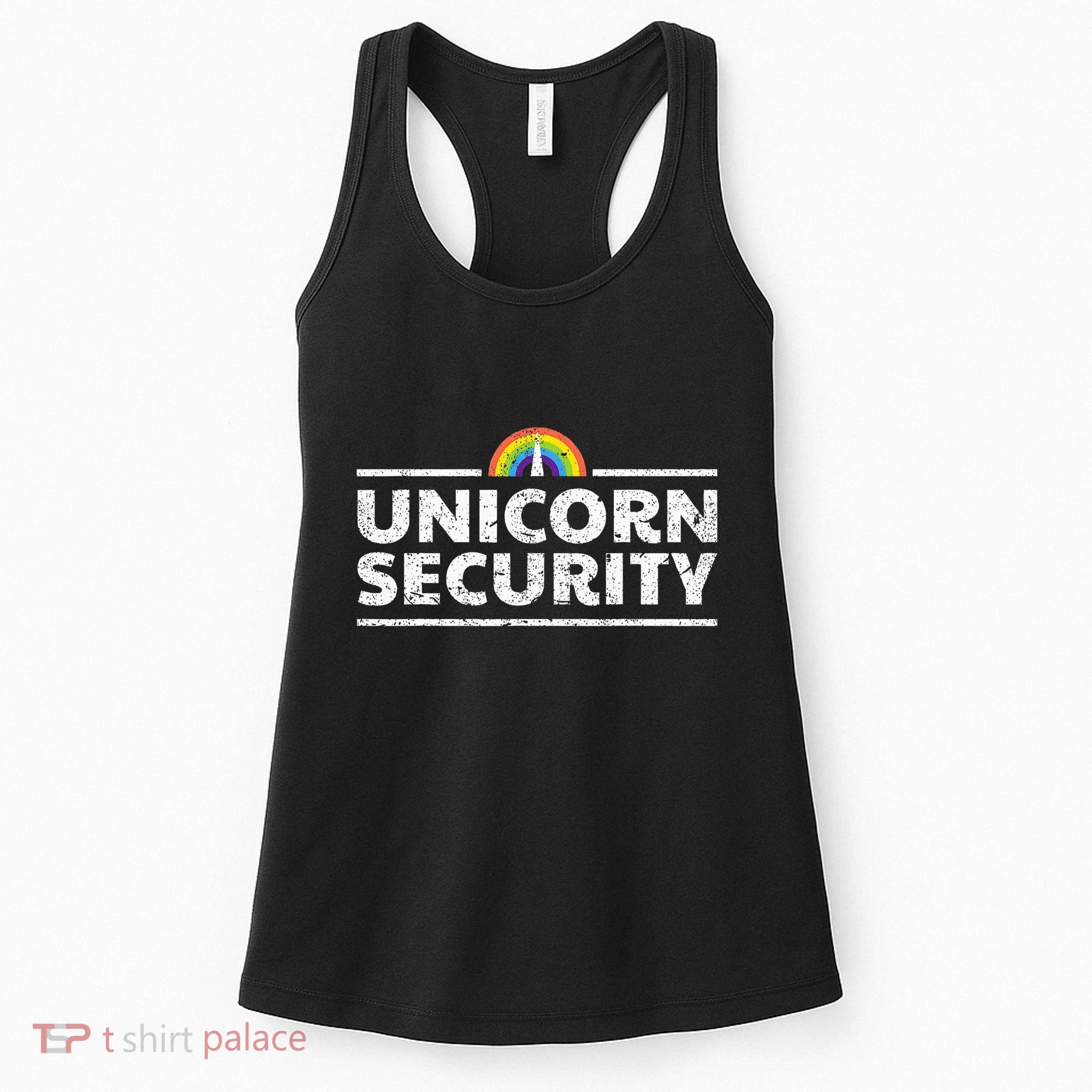 Unicorn Security Funny Cute Police Halloween Costume Women's Tank Top