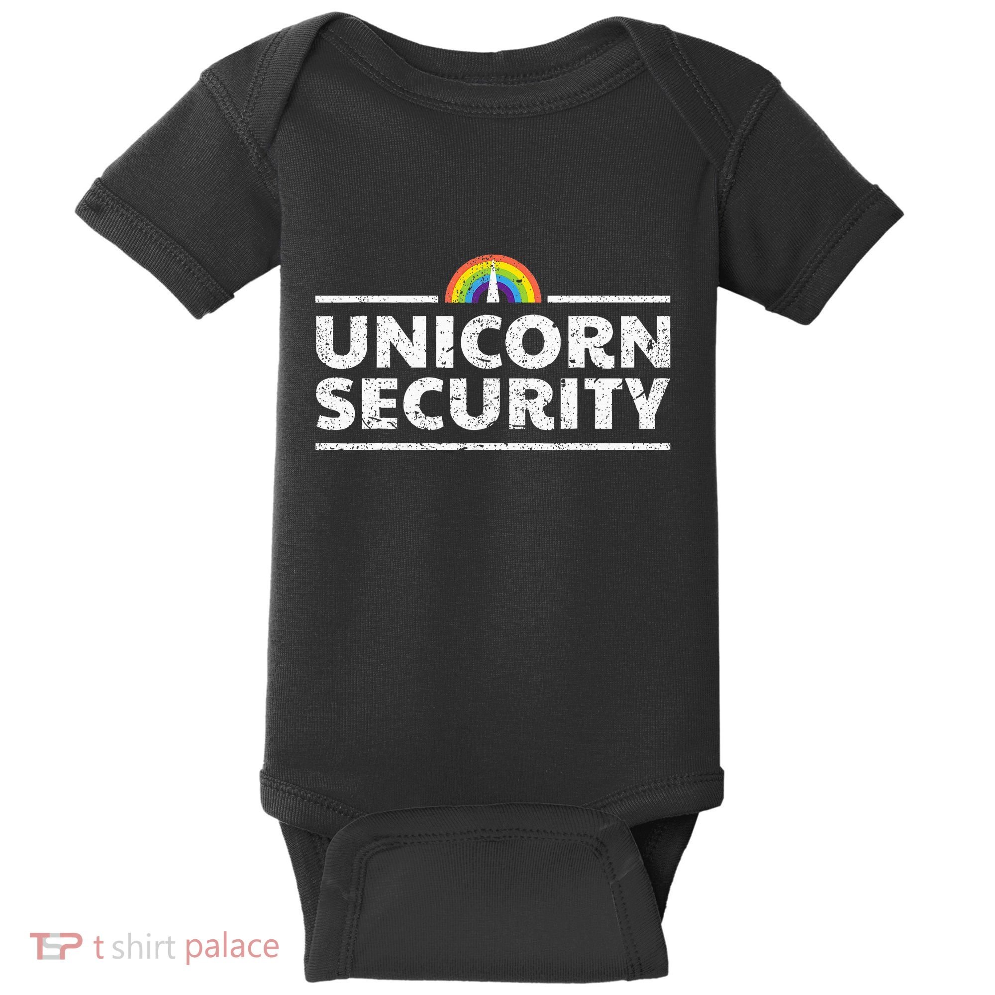 Unicorn Security Funny Cute Police Halloween Costume Baby Bodysuit