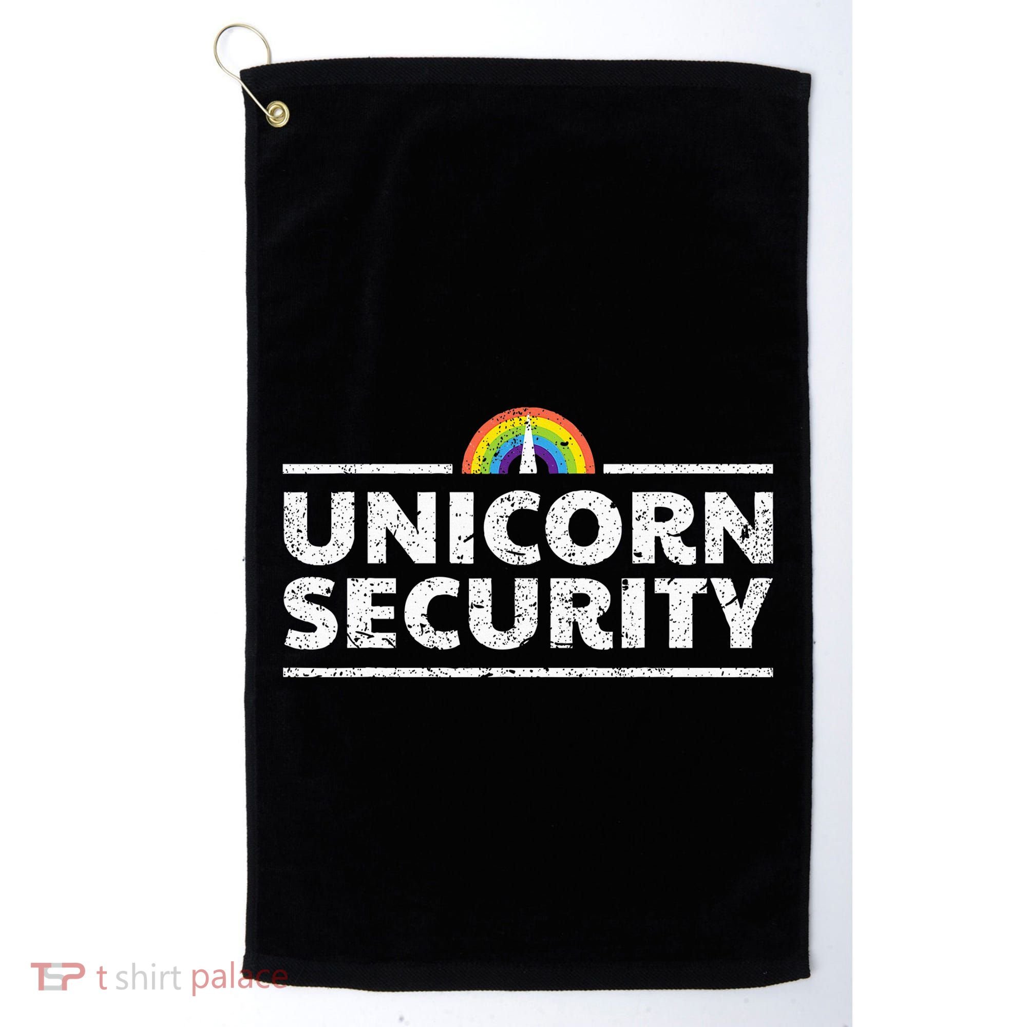 Unicorn Security Funny Cute Police Halloween Costume Golf Towel