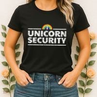 Unicorn Security Funny Cute Police Halloween Costume Women's T-Shirt thumb 2