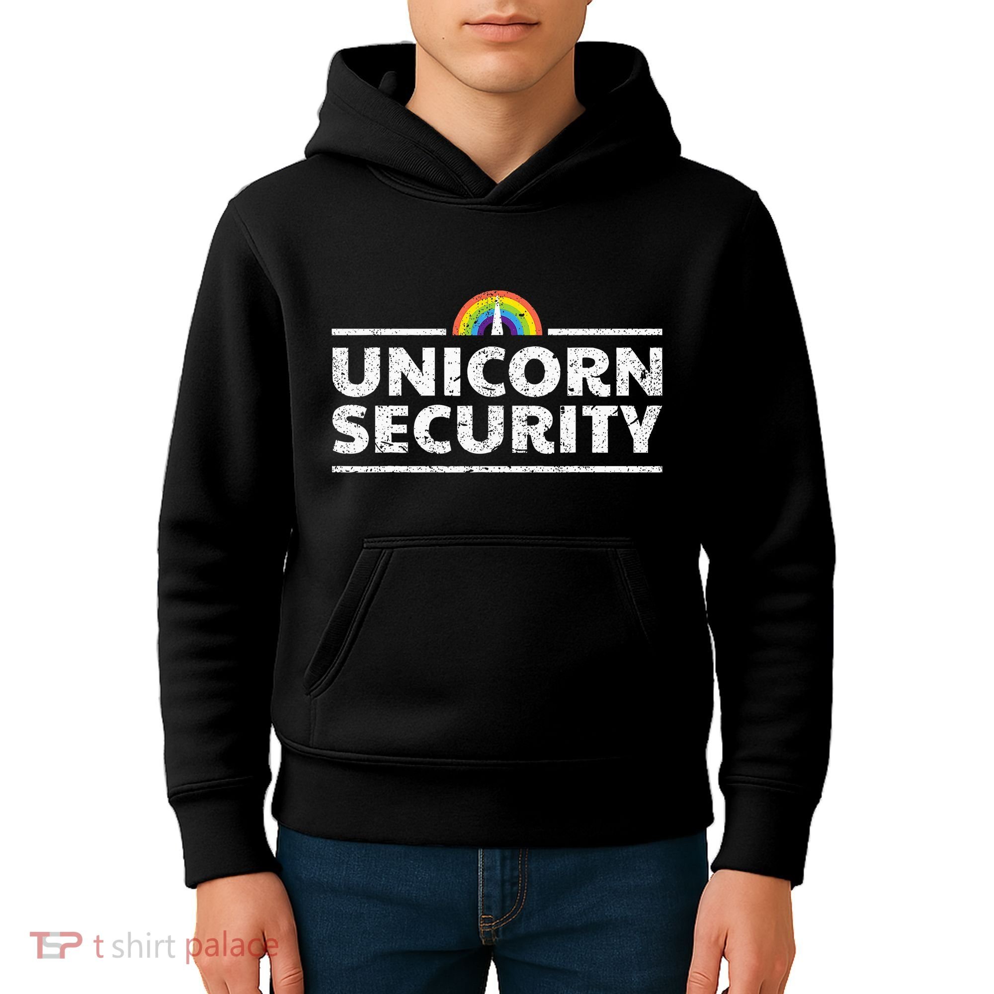 Unicorn Security Funny Cute Police Halloween Costume Kids Hoodie