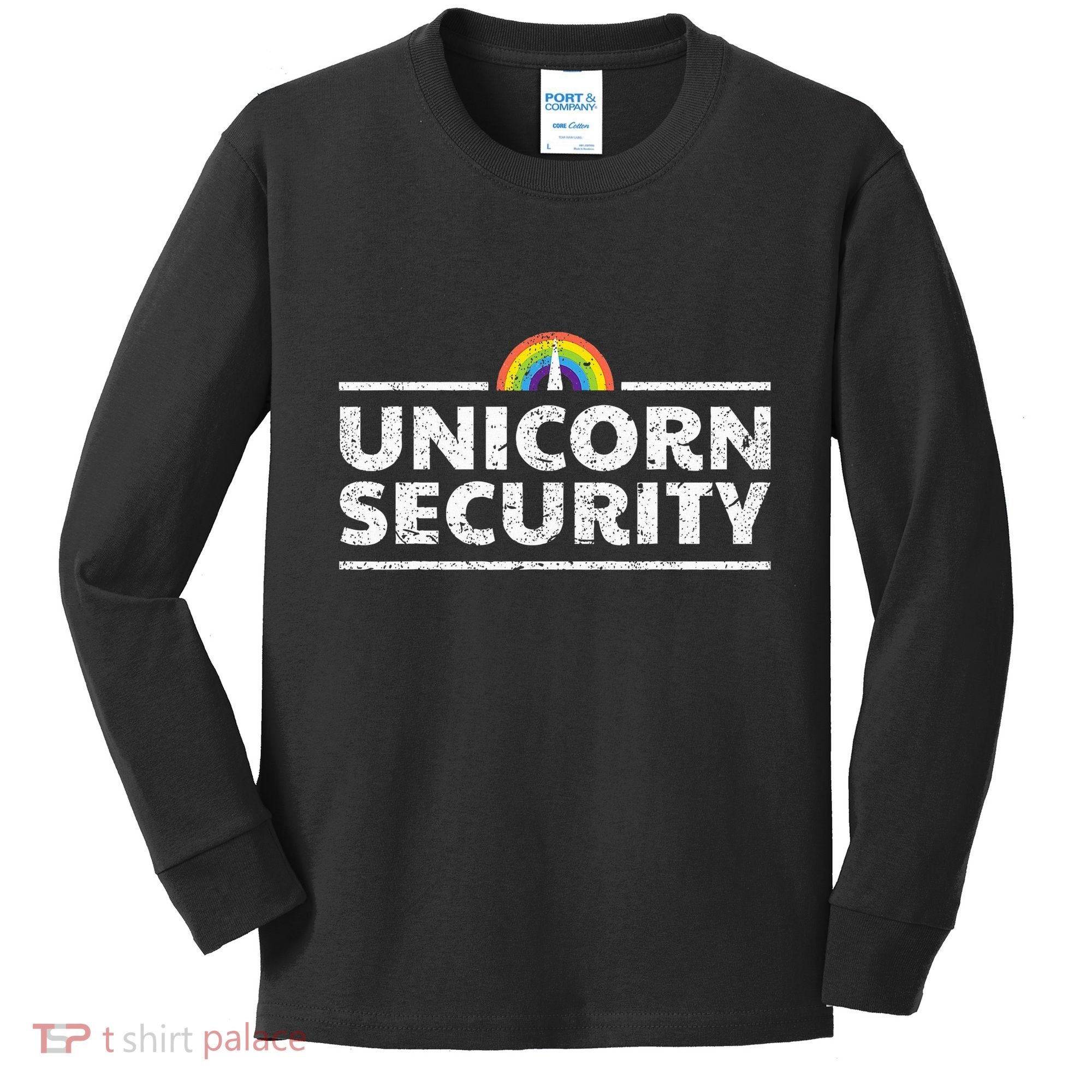 Unicorn Security Funny Cute Police Halloween Costume Kids Long Sleeve Shirt