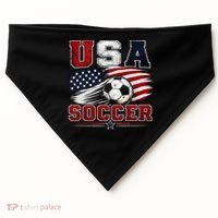 USA Soccer Fan Gear American Flag USA-Made Doggie Bandana thumb 0