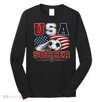 USA Soccer Fan Gear American Flag Long Sleeve Shirt thumb 0
