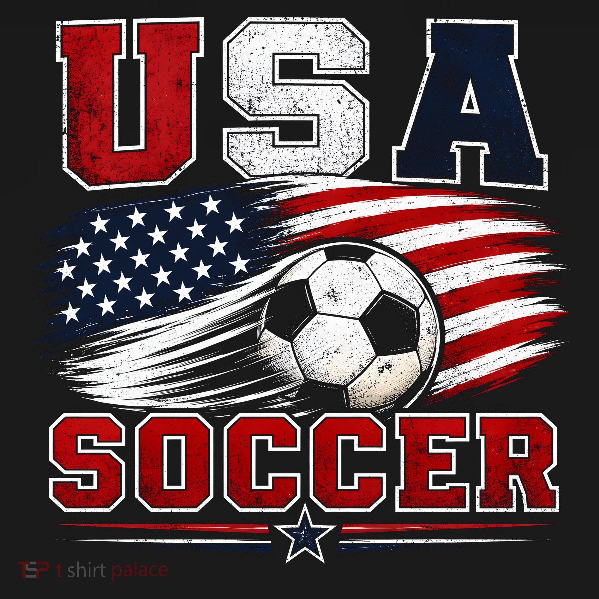 USA Soccer Fan Gear American Flag Sweatshirt