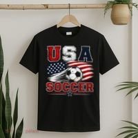 USA Soccer Fan Gear American Flag T-Shirt thumb 2