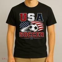 USA Soccer Fan Gear American Flag T-Shirt thumb 3