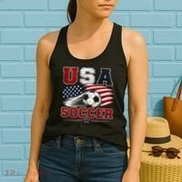USA Soccer Fan Gear American Flag Women's Tank Top thumb 2