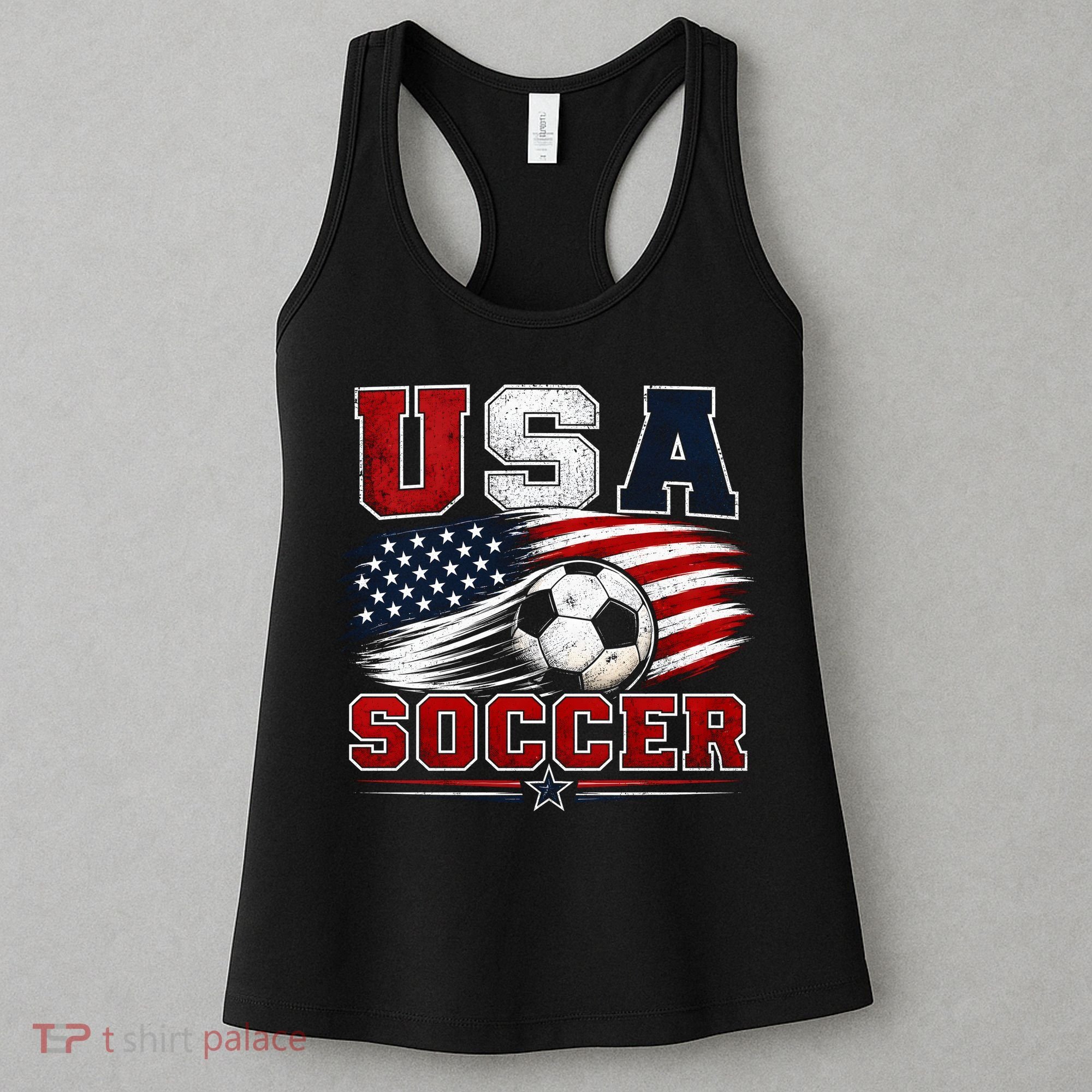 USA Soccer Fan Gear American Flag Women's Tank Top