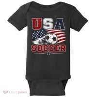 USA Soccer Fan Gear American Flag Baby Bodysuit thumb 0