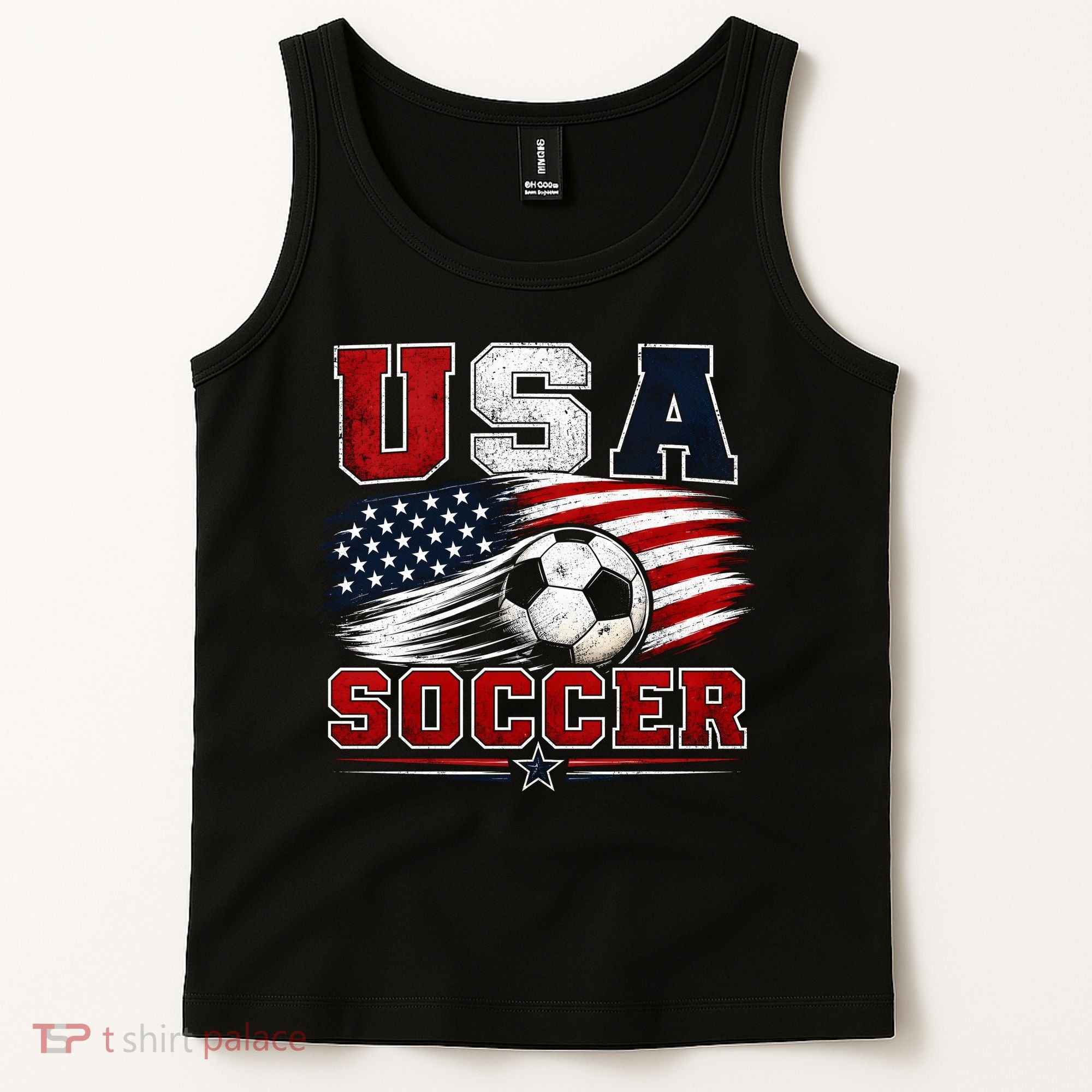 USA Soccer Fan Gear American Flag Tank Top