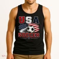 USA Soccer Fan Gear American Flag Tank Top thumb 3