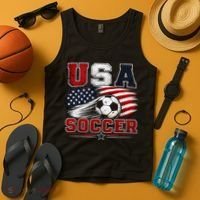 USA Soccer Fan Gear American Flag Tank Top thumb 4