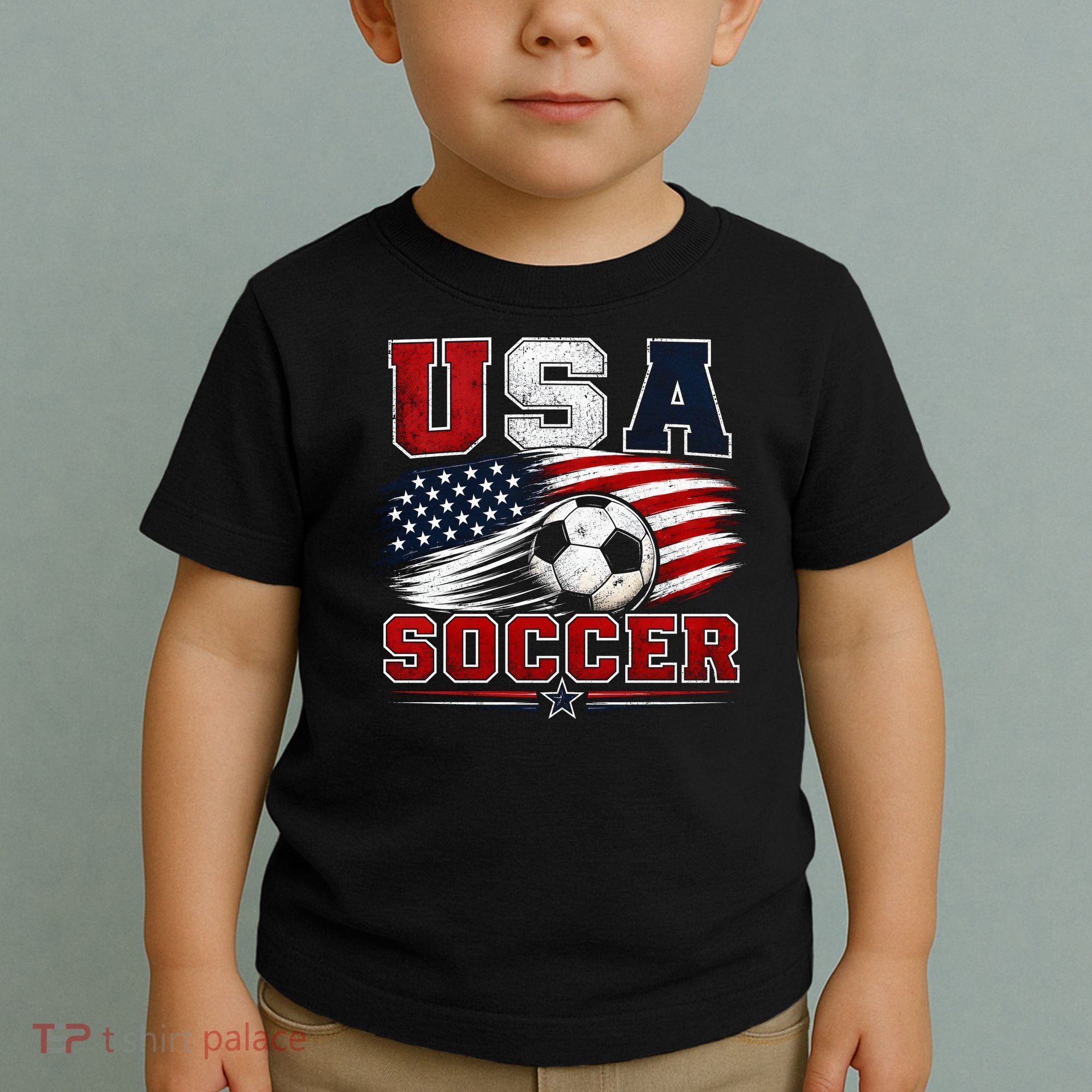USA Soccer Fan Gear American Flag Toddler T-Shirt