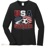 USA Soccer Fan Gear American Flag Women's Long Sleeve Shirt thumb 0