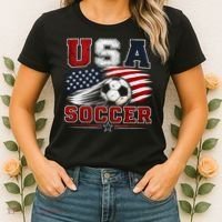USA Soccer Fan Gear American Flag Women's T-Shirt thumb 2