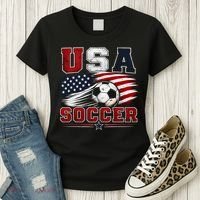 USA Soccer Fan Gear American Flag Women's T-Shirt thumb 3