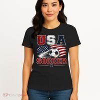 USA Soccer Fan Gear American Flag Women's T-Shirt thumb 4