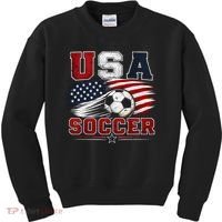 USA Soccer Fan Gear American Flag Kids Sweatshirt thumb 0