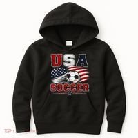 USA Soccer Fan Gear American Flag Kids Hoodie thumb 0