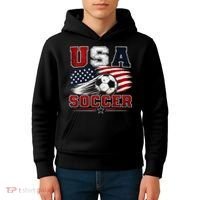 USA Soccer Fan Gear American Flag Kids Hoodie thumb 4