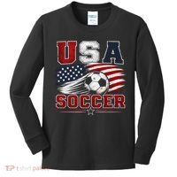 USA Soccer Fan Gear American Flag Kids Long Sleeve Shirt thumb 0