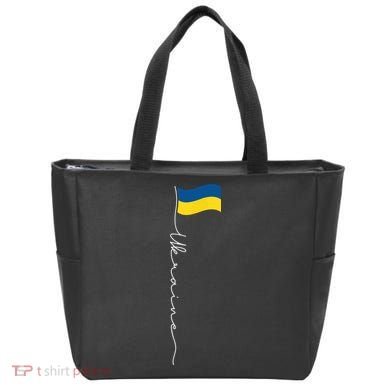 Ukraine Signature Flag Pole Tote Bag