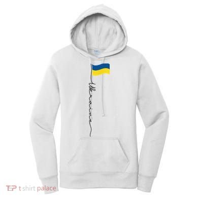 Ukraine Signature Flag Pole Women's Hoodie