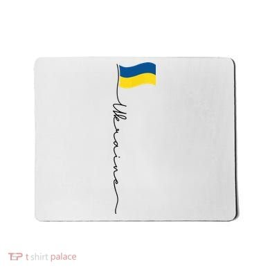 Ukraine Signature Flag Pole Mousepad