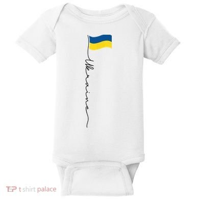 Ukraine Signature Flag Pole Baby Bodysuit