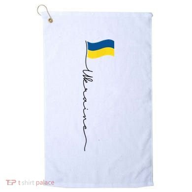 Ukraine Signature Flag Pole Golf Towel
